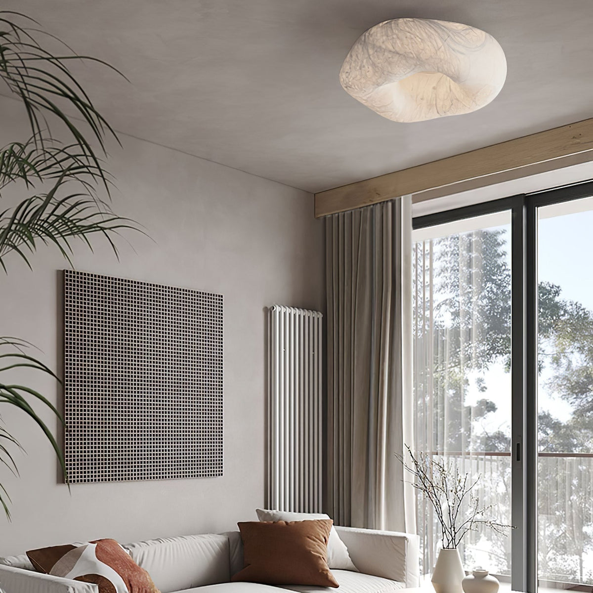 Calerelle plafondlamp met wolkenvorm zijde elegant