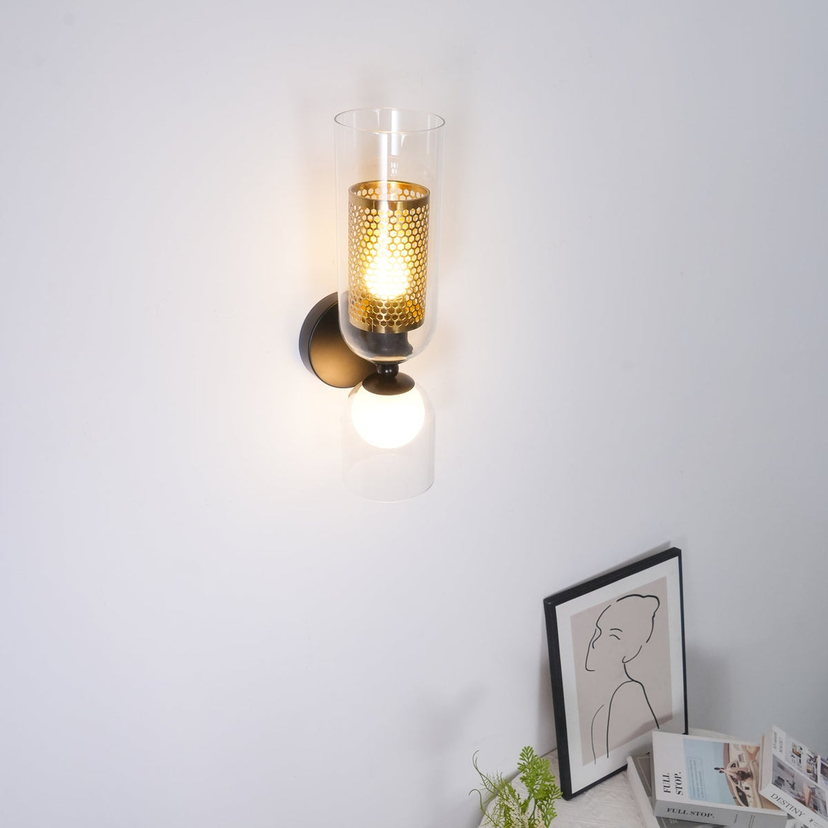 Alvynan Premium Noordse kunst glas wandlamp