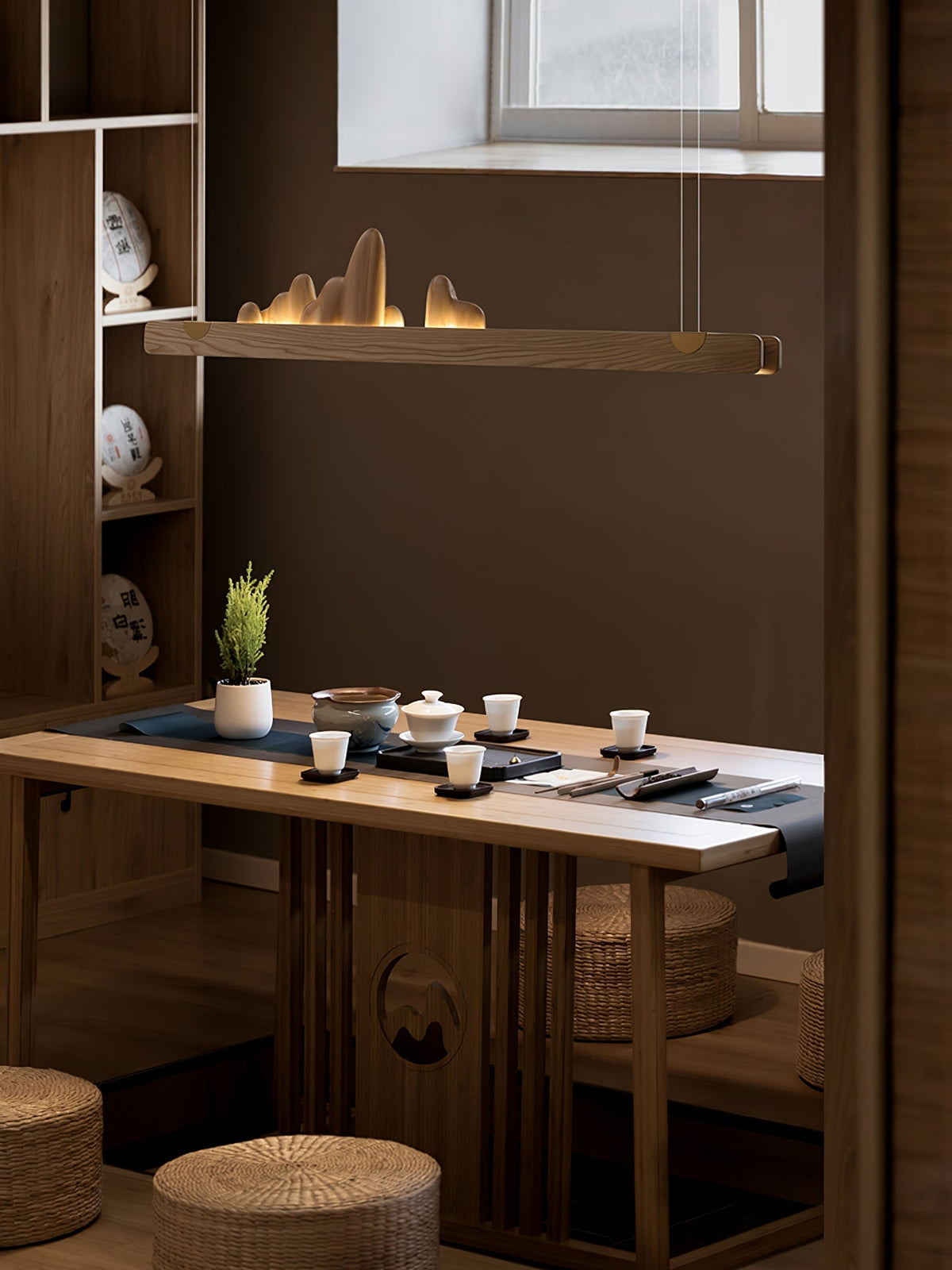 Elvaaine Moderne hanglamp van walnoothout