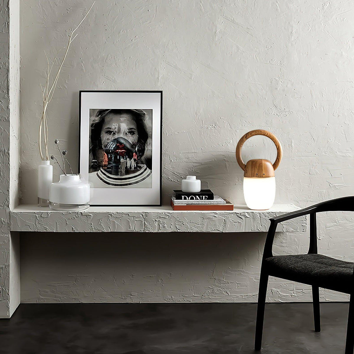 Sylelina Minimalistische tafellamp van hout