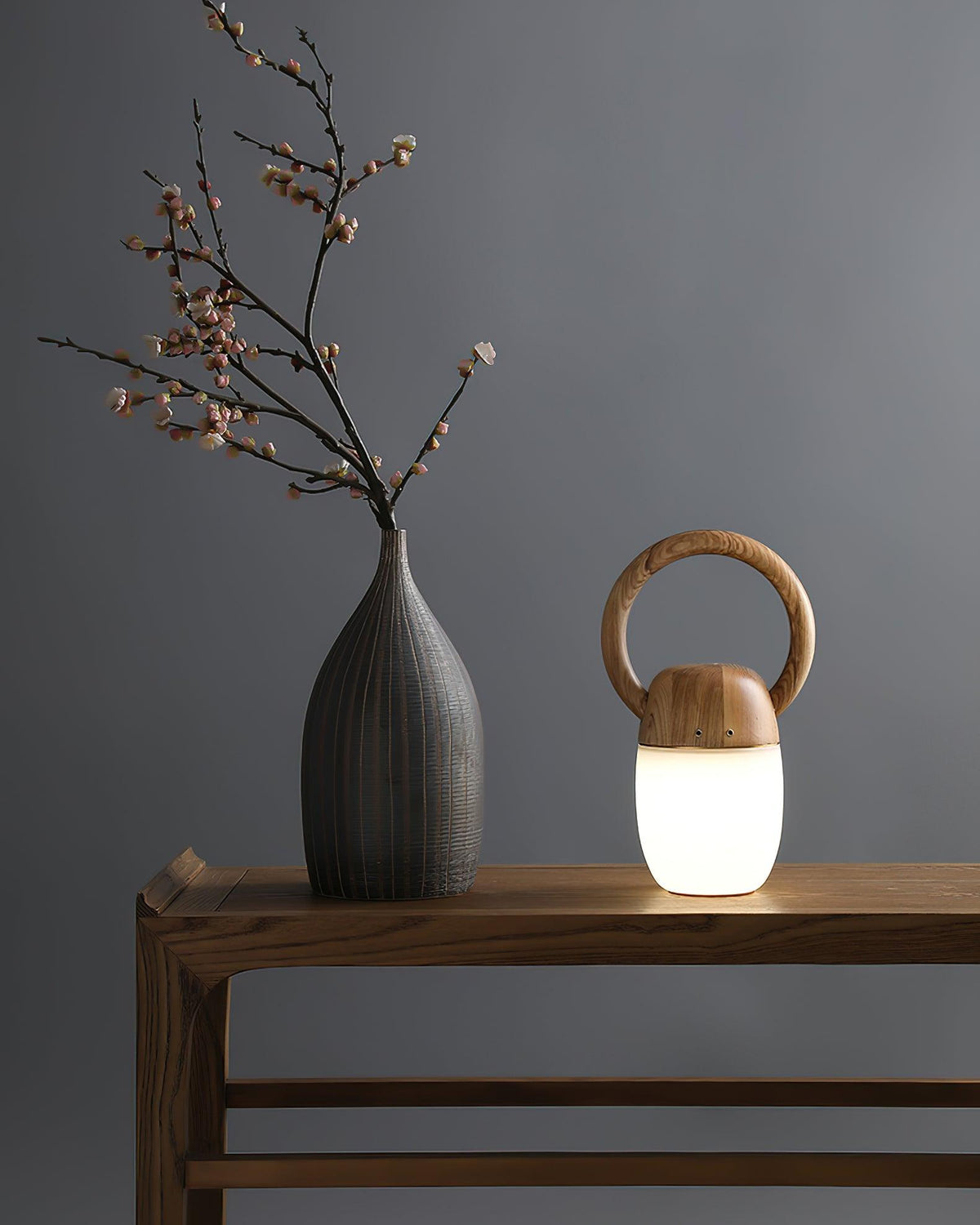 Sylelina Minimalistische tafellamp van hout