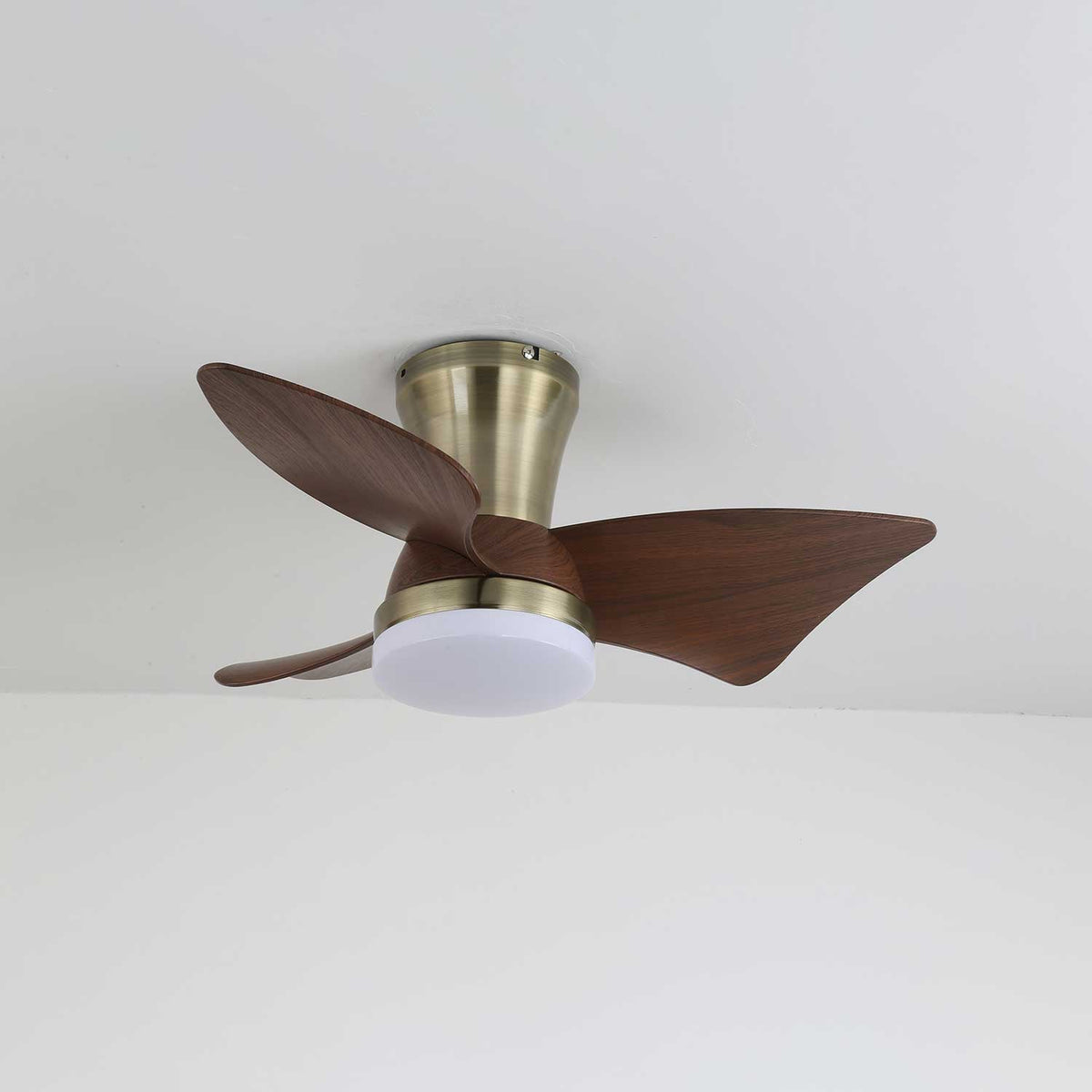Aldivora Moderne plafondventilator met verlichting van walnoot