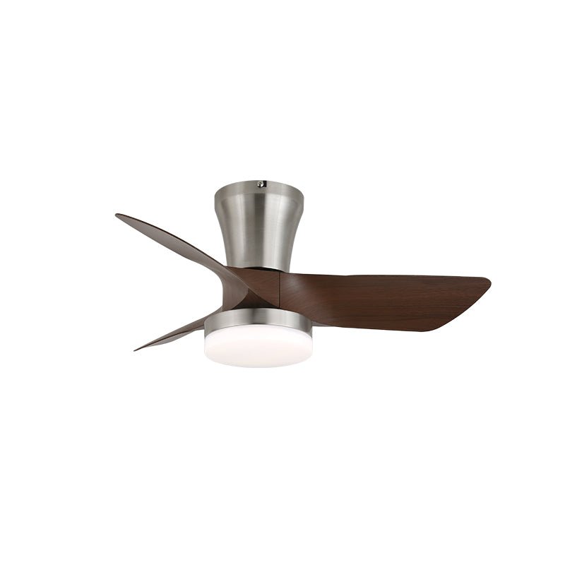 Luvora Minimalistische plafondventilator met verlichting van walnoothout