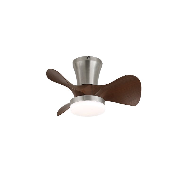 Luvora Minimalistische plafondventilator met verlichting van walnoothout
