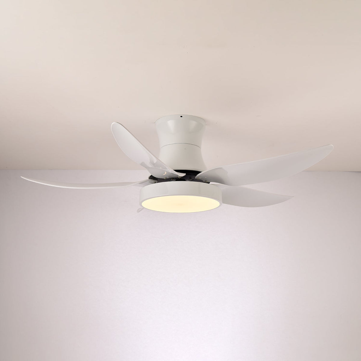 Jada Moderne plafondventilator met verlichting in zwart