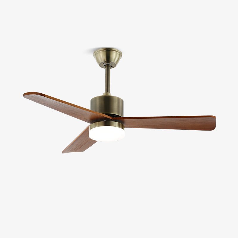 Ventio minimalistisch plafondventilator met verlichting van zilver en walnoot