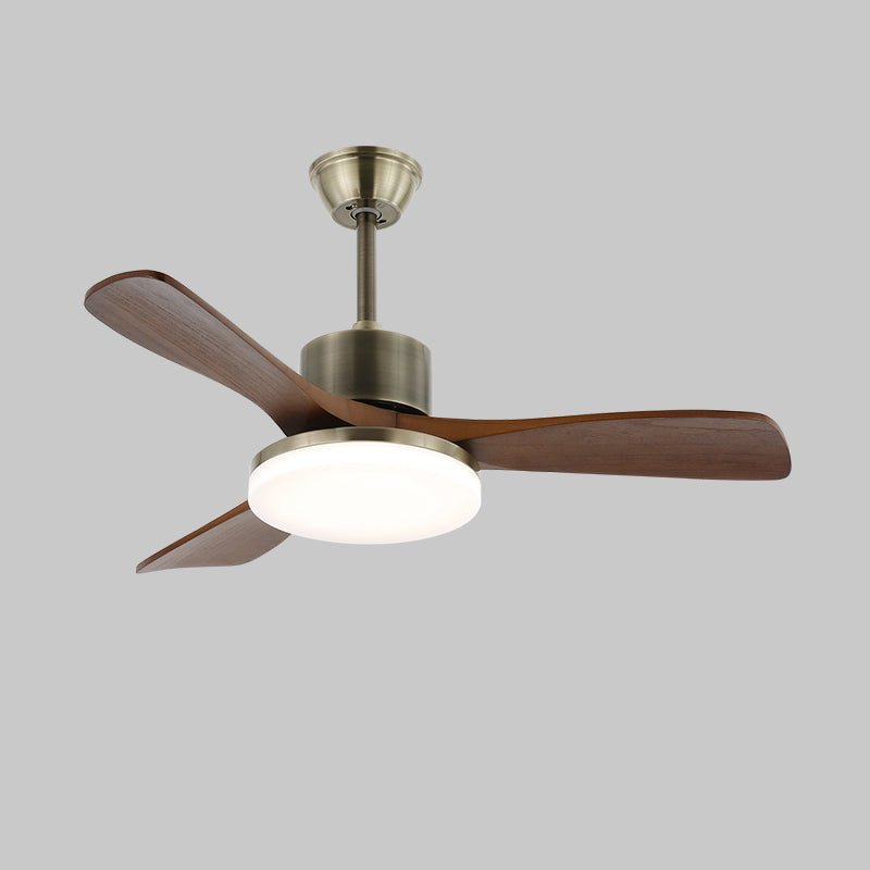 Ventio minimalistisch plafondventilator met verlichting van zilver en walnoot