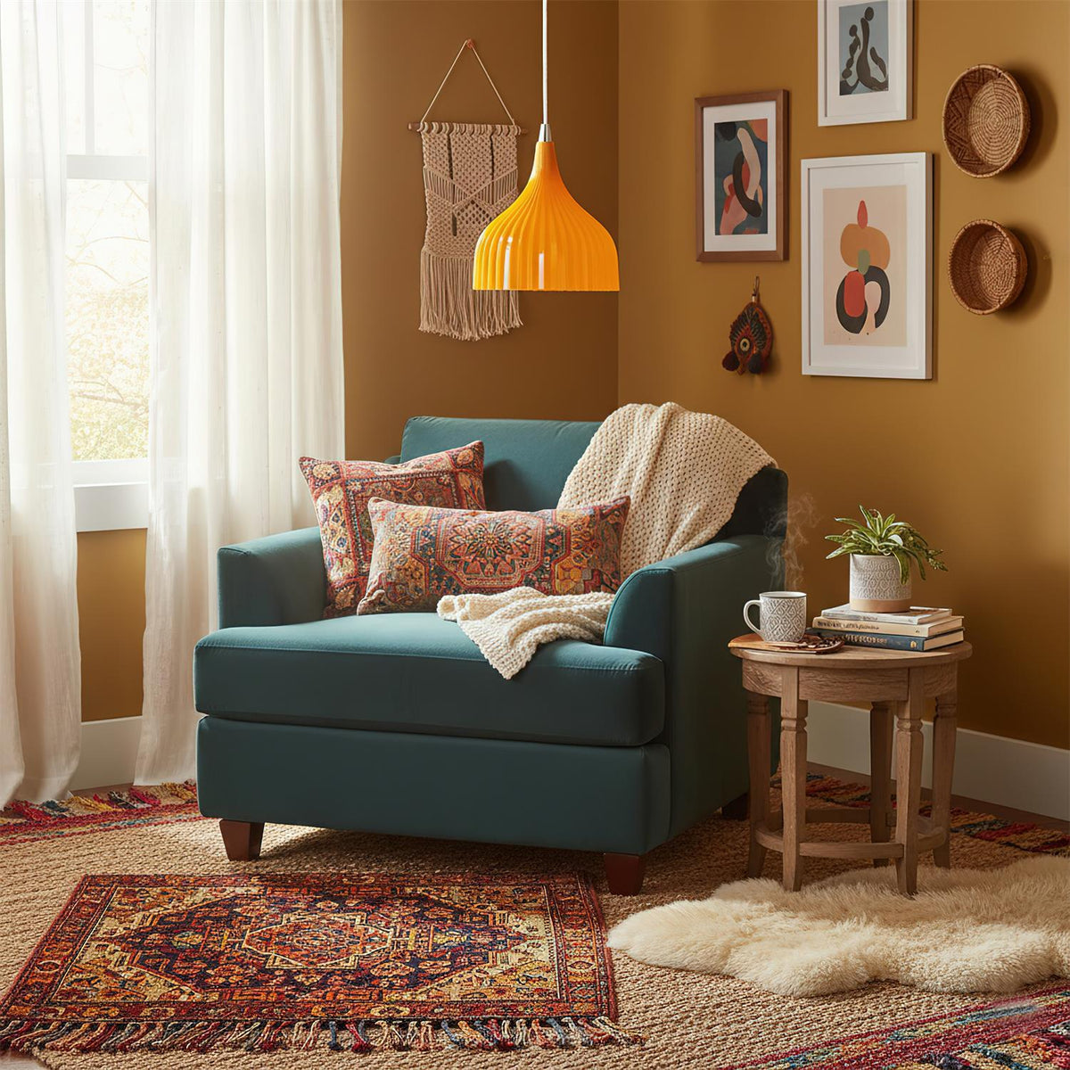 Ciraneria Flare hanglamp oranje