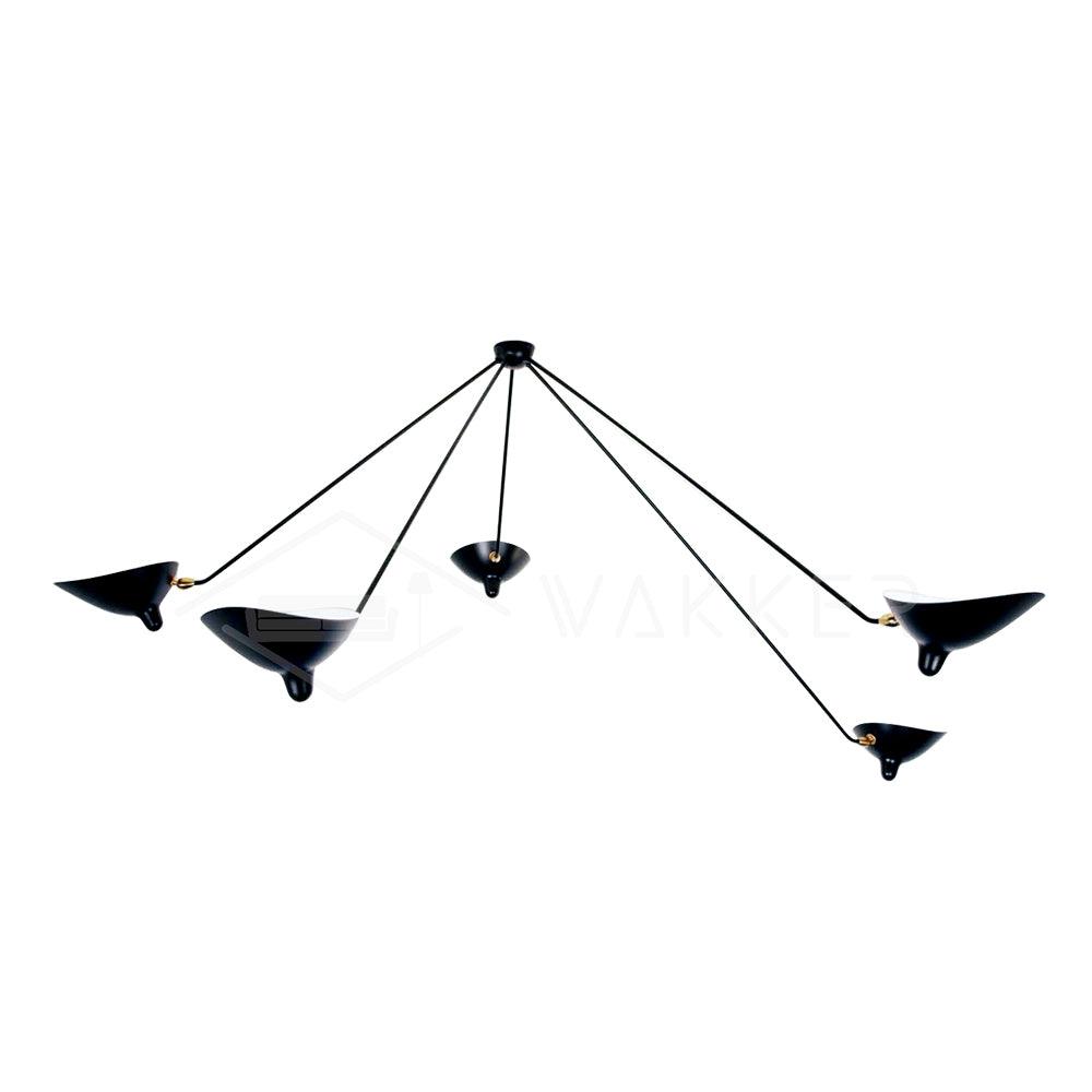 Elaoraine plafondlamp driearm zwart sculpturaal