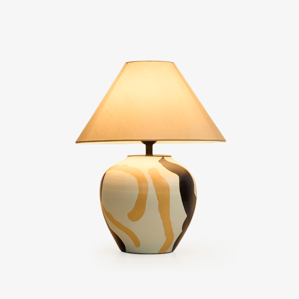 Quellis Abstracte Patroon Keramische tafellamp