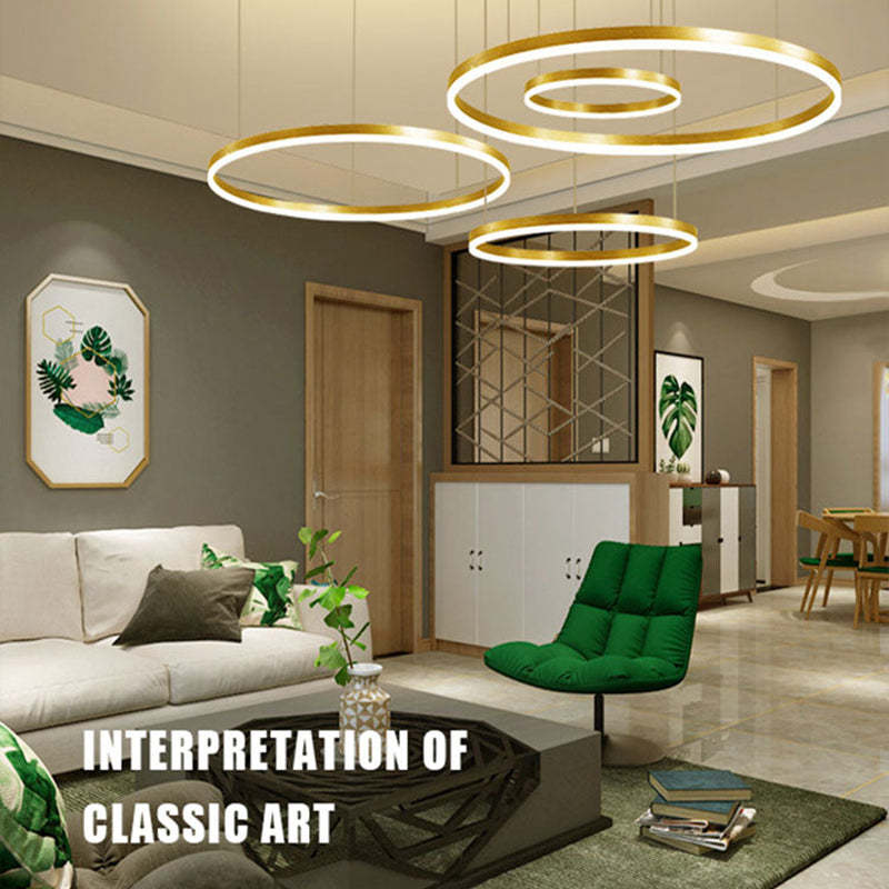 Alonza Moderne Grote  Hanglampen Wit Metaal Slaapkamer  Woonkamer Tir-Cirkel