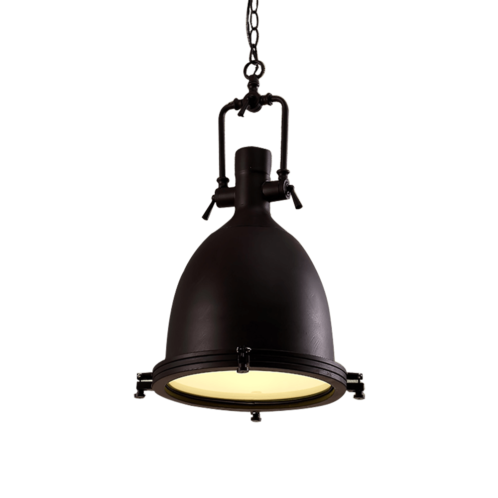 Silven hanglamp messing ribbelvormig koepel industriële stijl