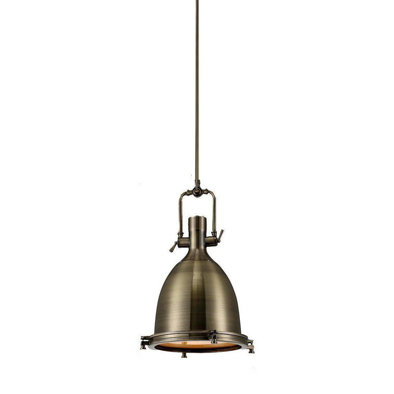 Silven hanglamp messing ribbelvormig koepel industriële stijl