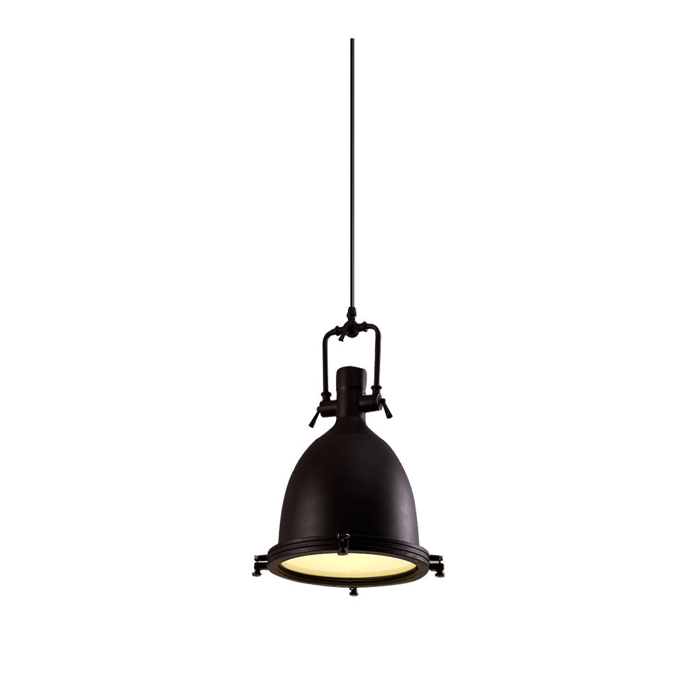 Silven hanglamp messing ribbelvormig koepel industriële stijl