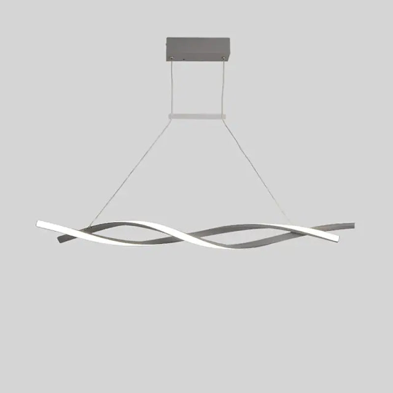 Louise Moderne  LED Hanglampen Zwart Grijs  Metaal Silica Gel Eetkamer