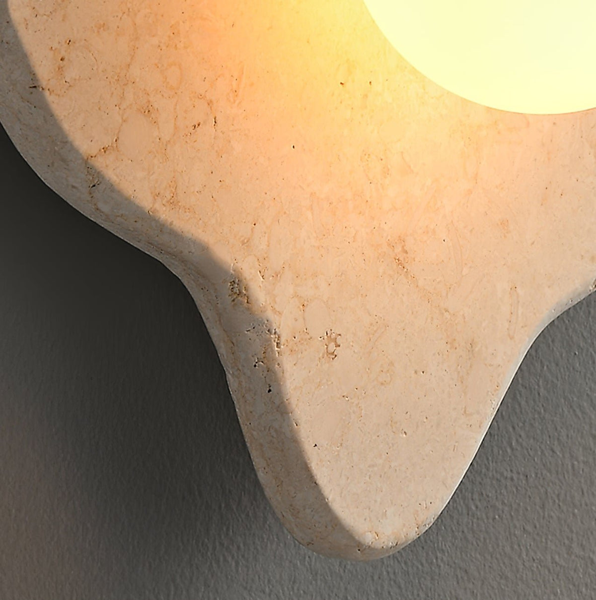 Bloom Rustic Marmer wandlamp Koraalrood
