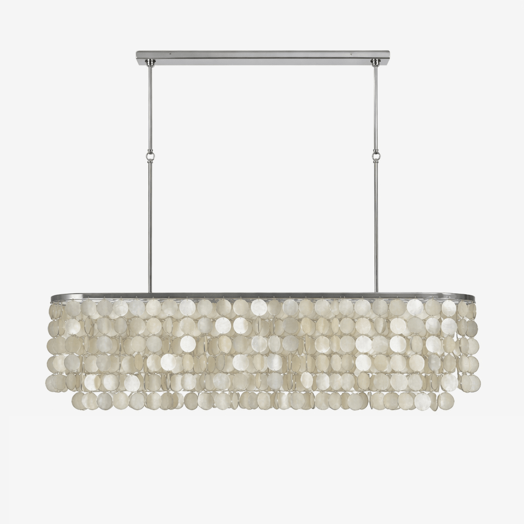 Eiric Kroonluchter met Lineaire Natuurlijke Schelpen