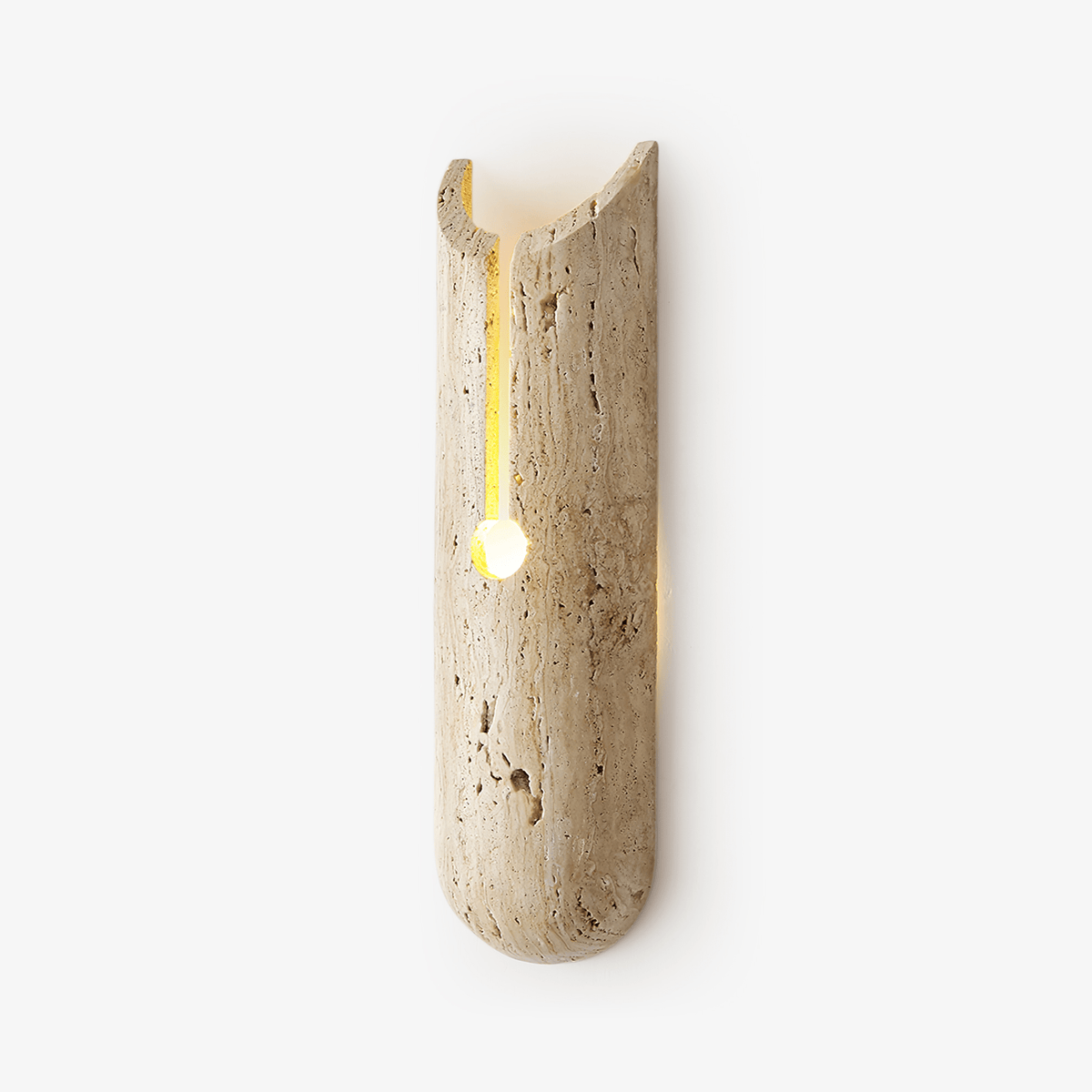 Norerette Rustic Geel travertin wandlamp