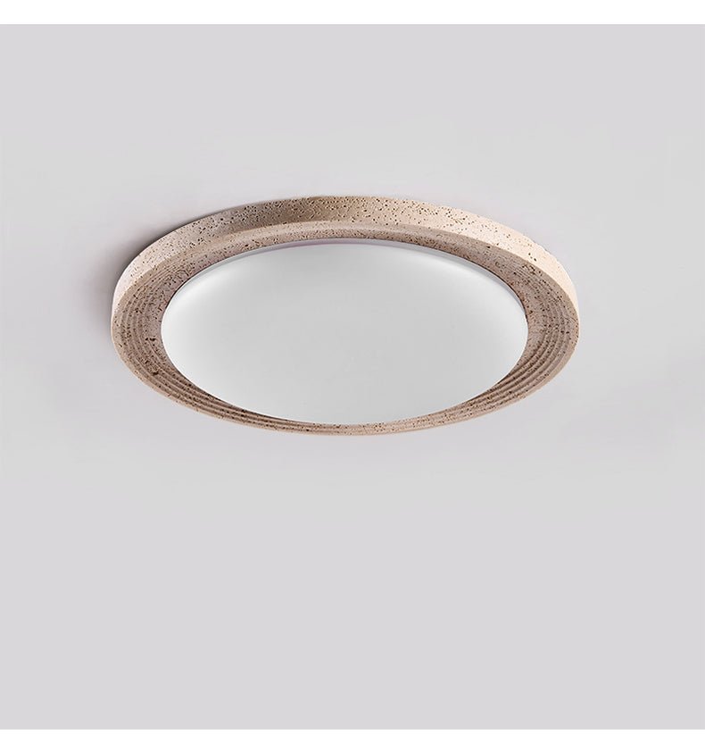 Orinir minimalistische plafondlamp van geel travertin