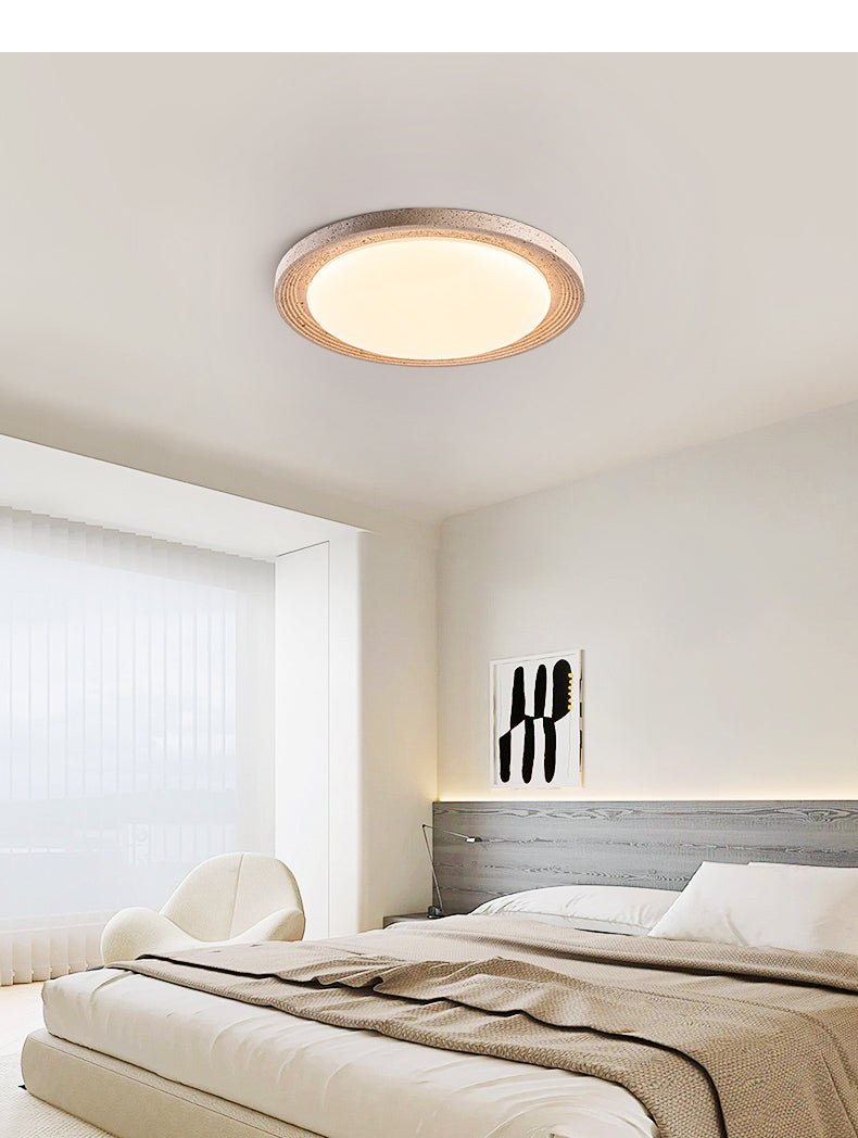 Orinir minimalistische plafondlamp van geel travertin