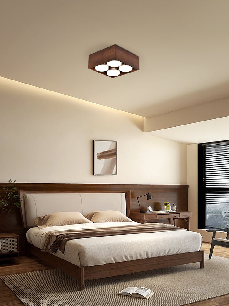 Eliza Minimalistisch Hout Plafondlamp