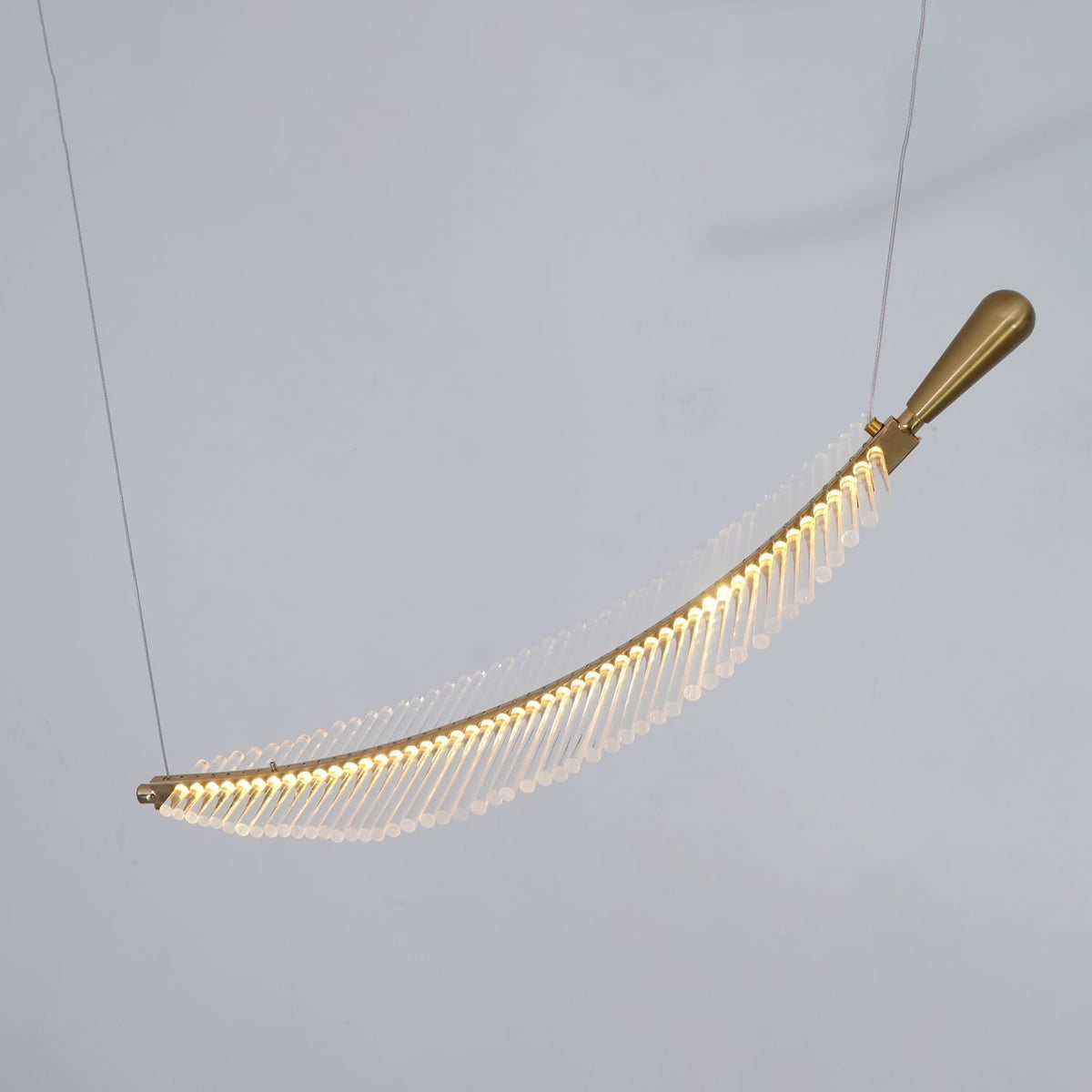 Kuo Kroonluchter Leaf Acryl Goud Elegante Moderne