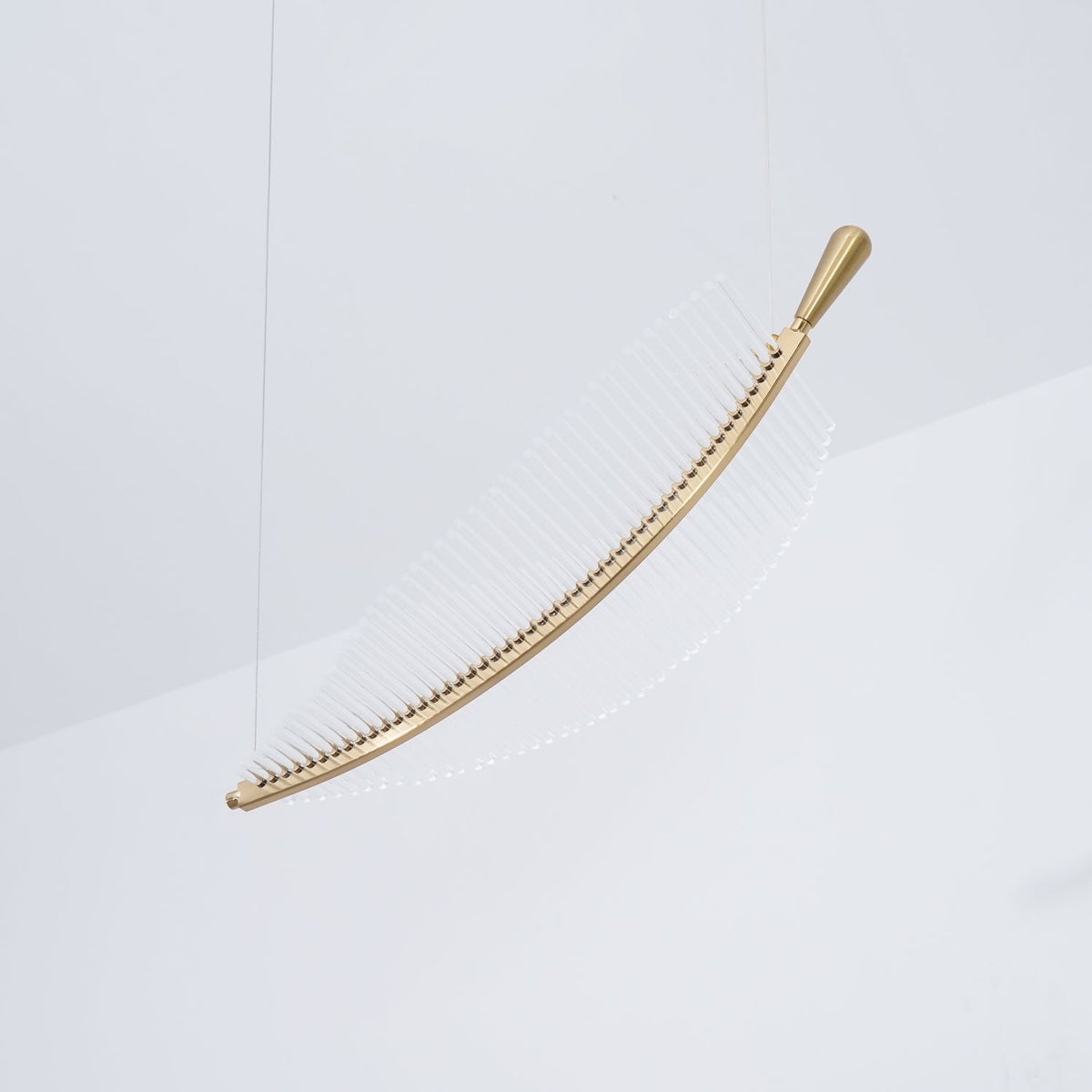 Kuo Kroonluchter Leaf Acryl Goud Elegante Moderne