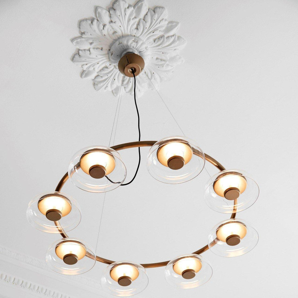 Aethera ronde glazen kroonluchter