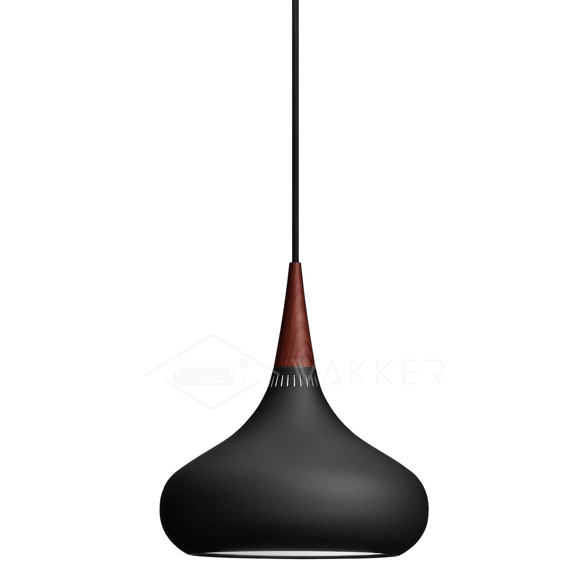 Aelorn Aluminium- en houten industriële hanglamp