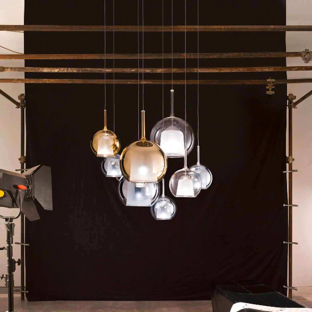 Lioranira hanglamp rookglas rond