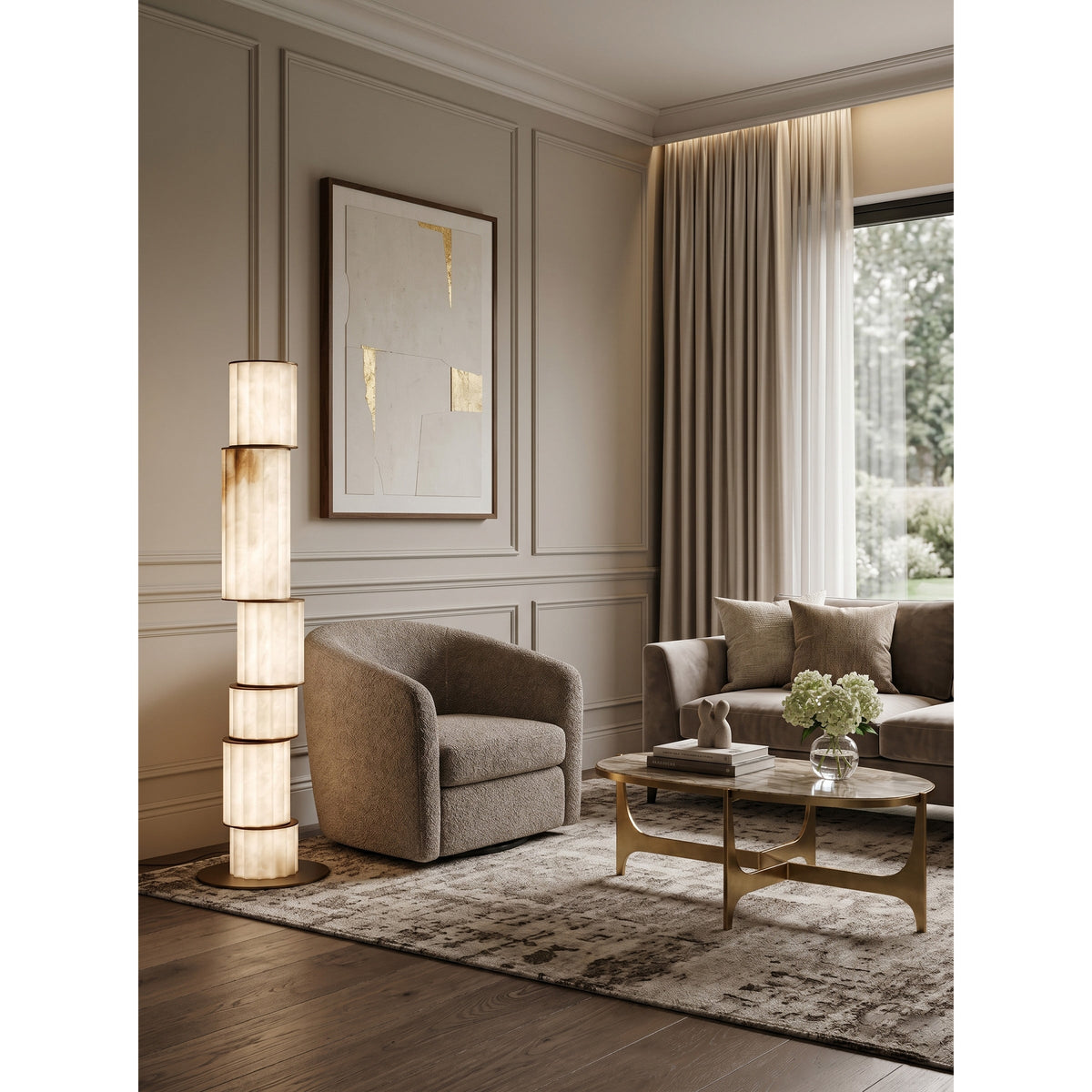 Durell albasten vloerlamp