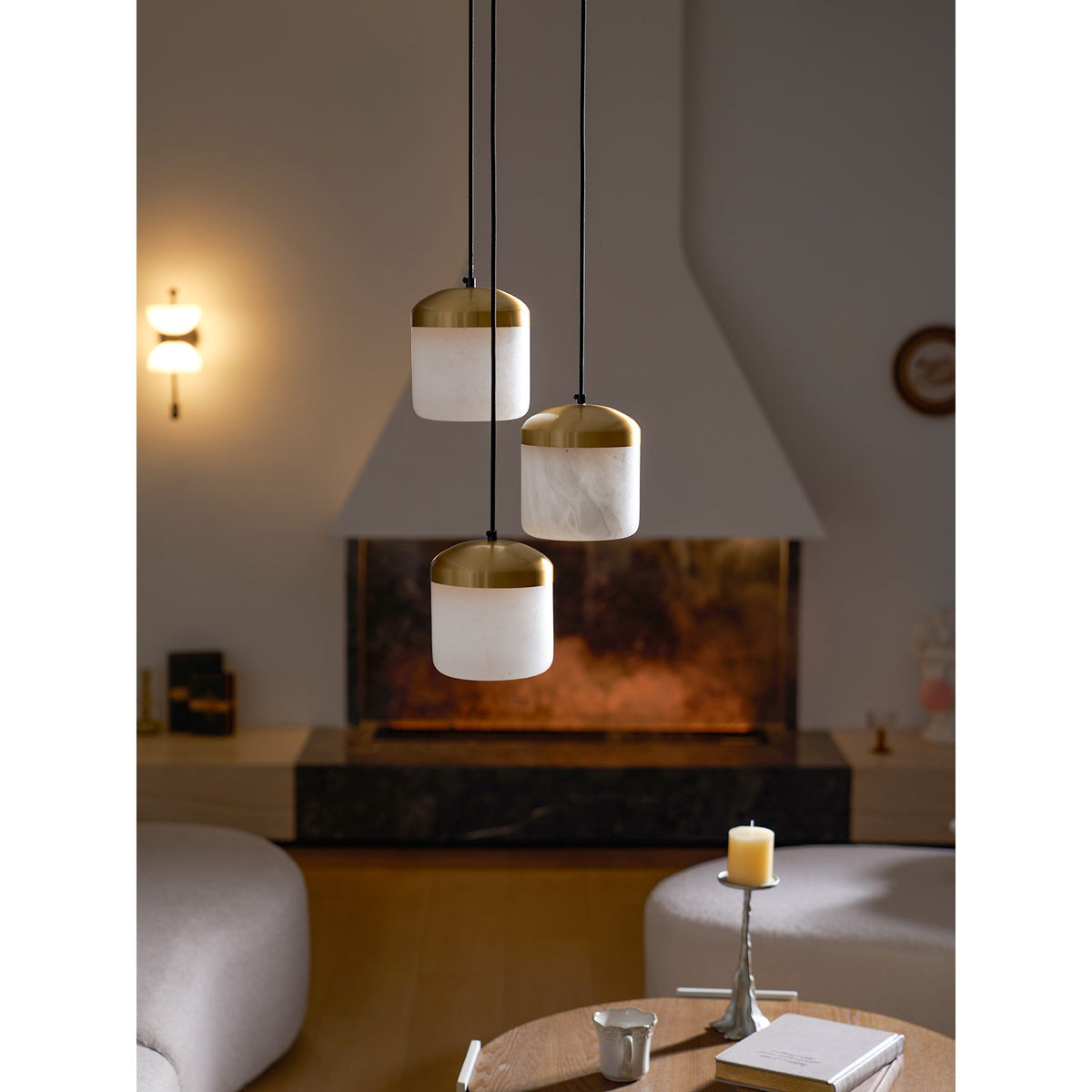 Arquesian hanglamp van albast in