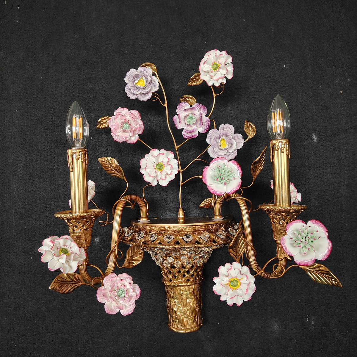 Violette wandlamp