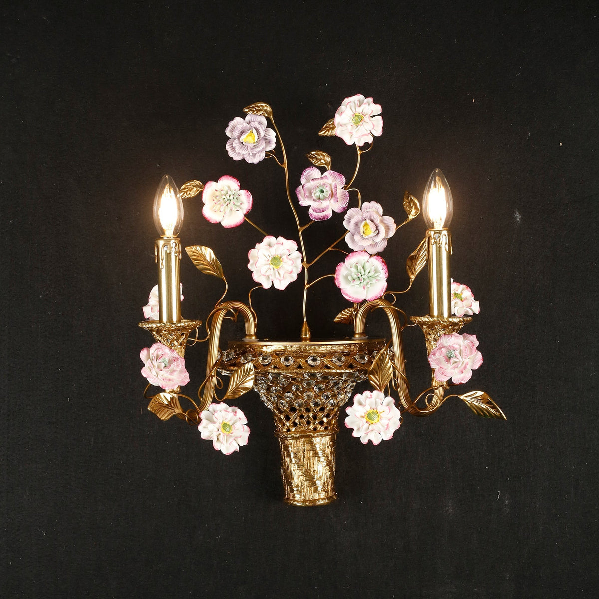 Violette wandlamp