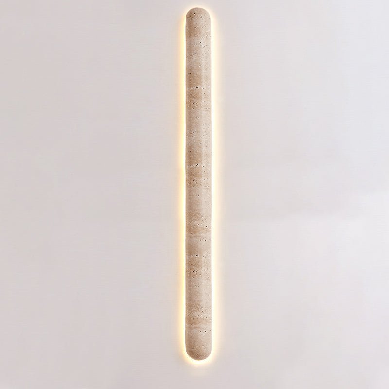 Aelius wandlamp Geel travertin