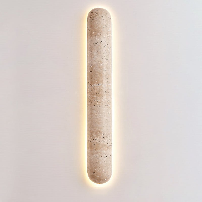 Aelius wandlamp Geel travertin