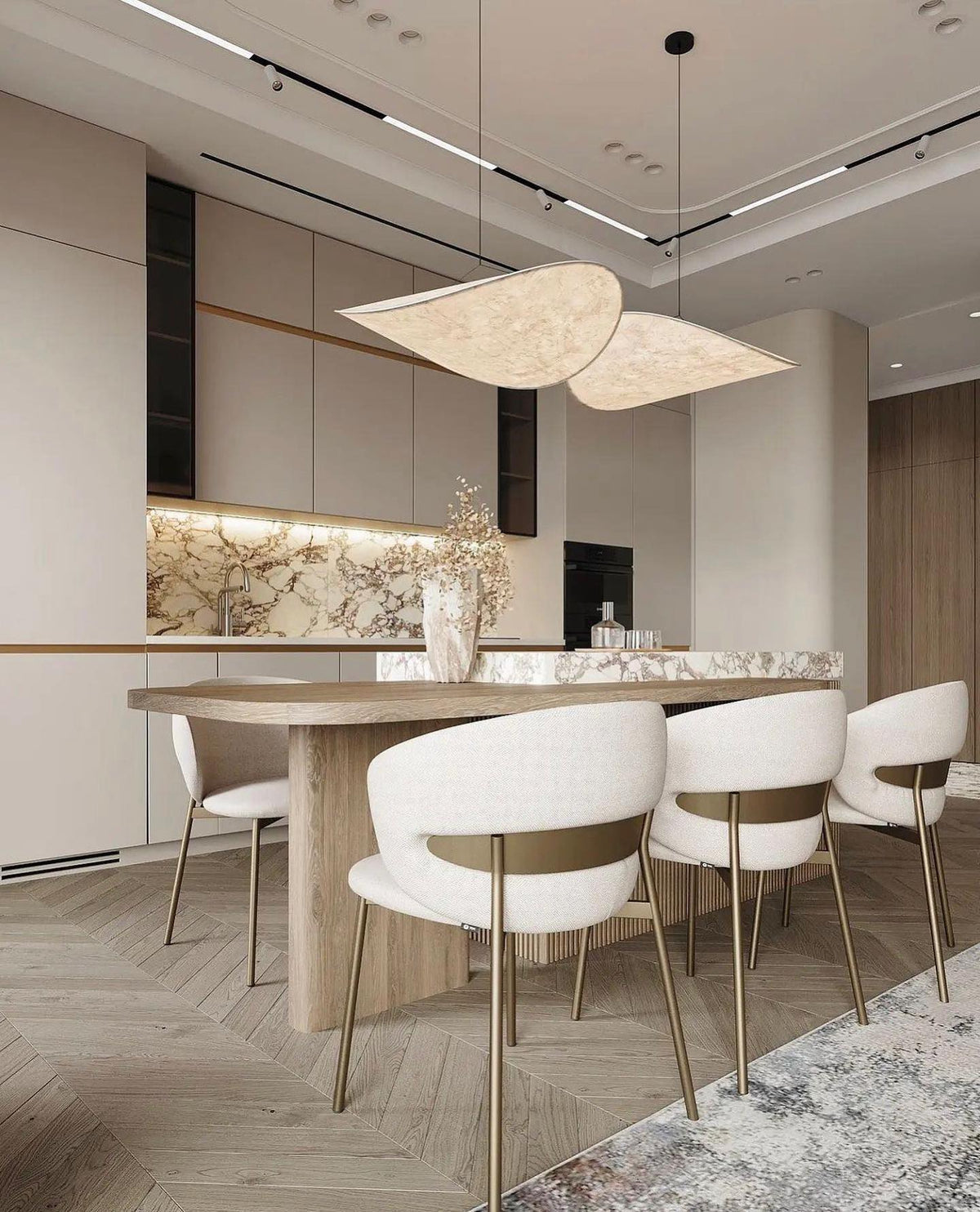 Luminette minimalistisch hanglamp van zijde