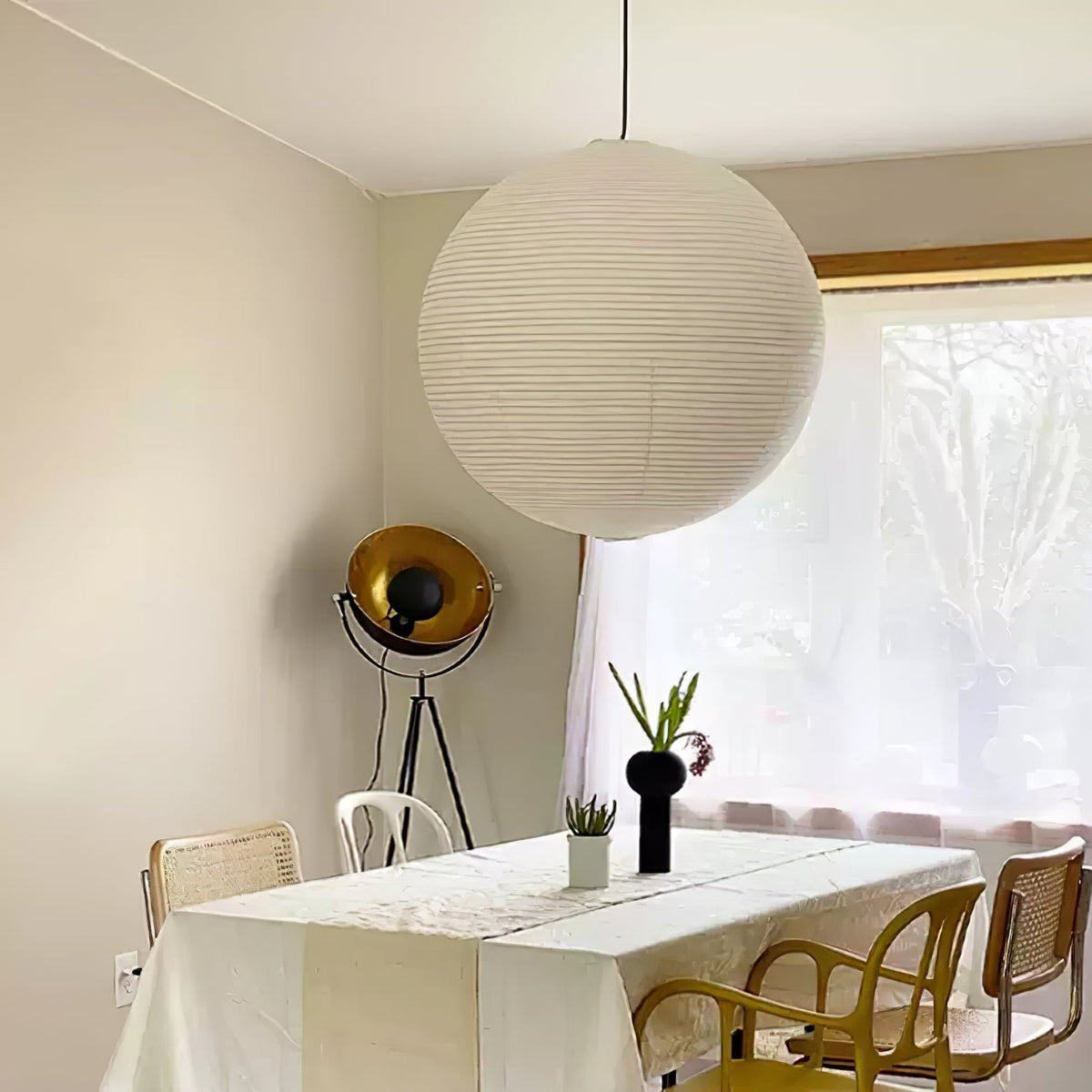 Noveno hanglamp met Washi-papier rond