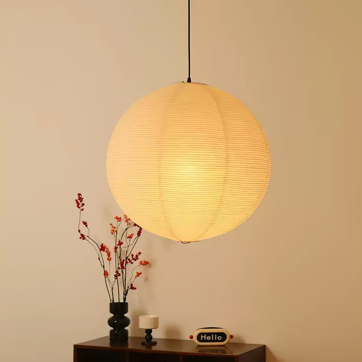 Noveno hanglamp met Washi-papier rond