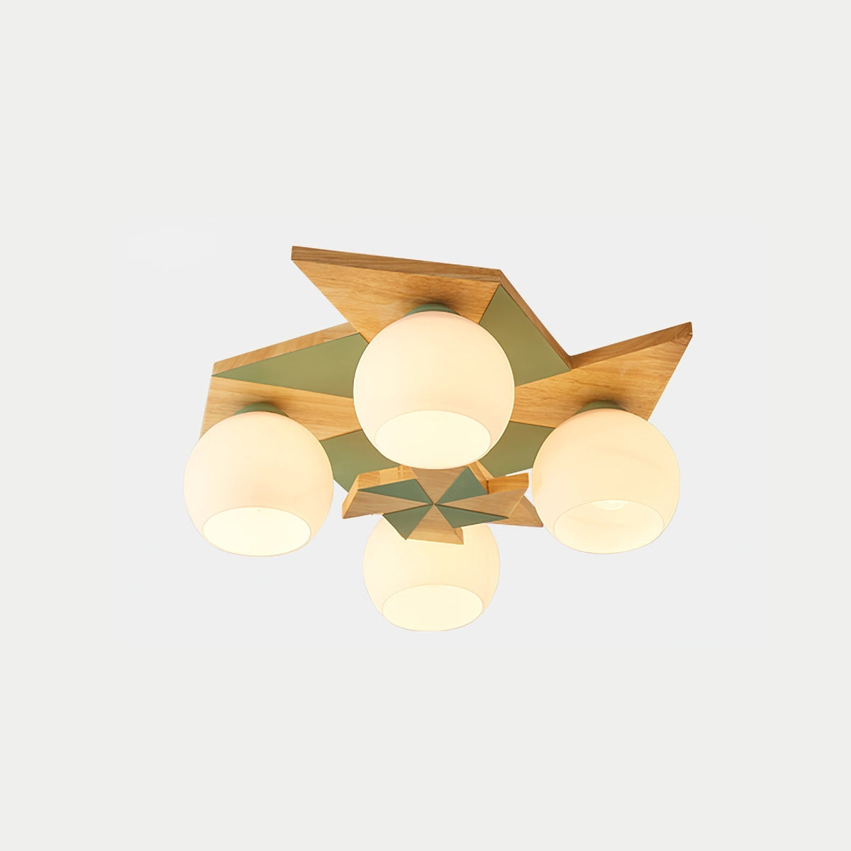 Ewooda plafondlamp met houten behuizing
