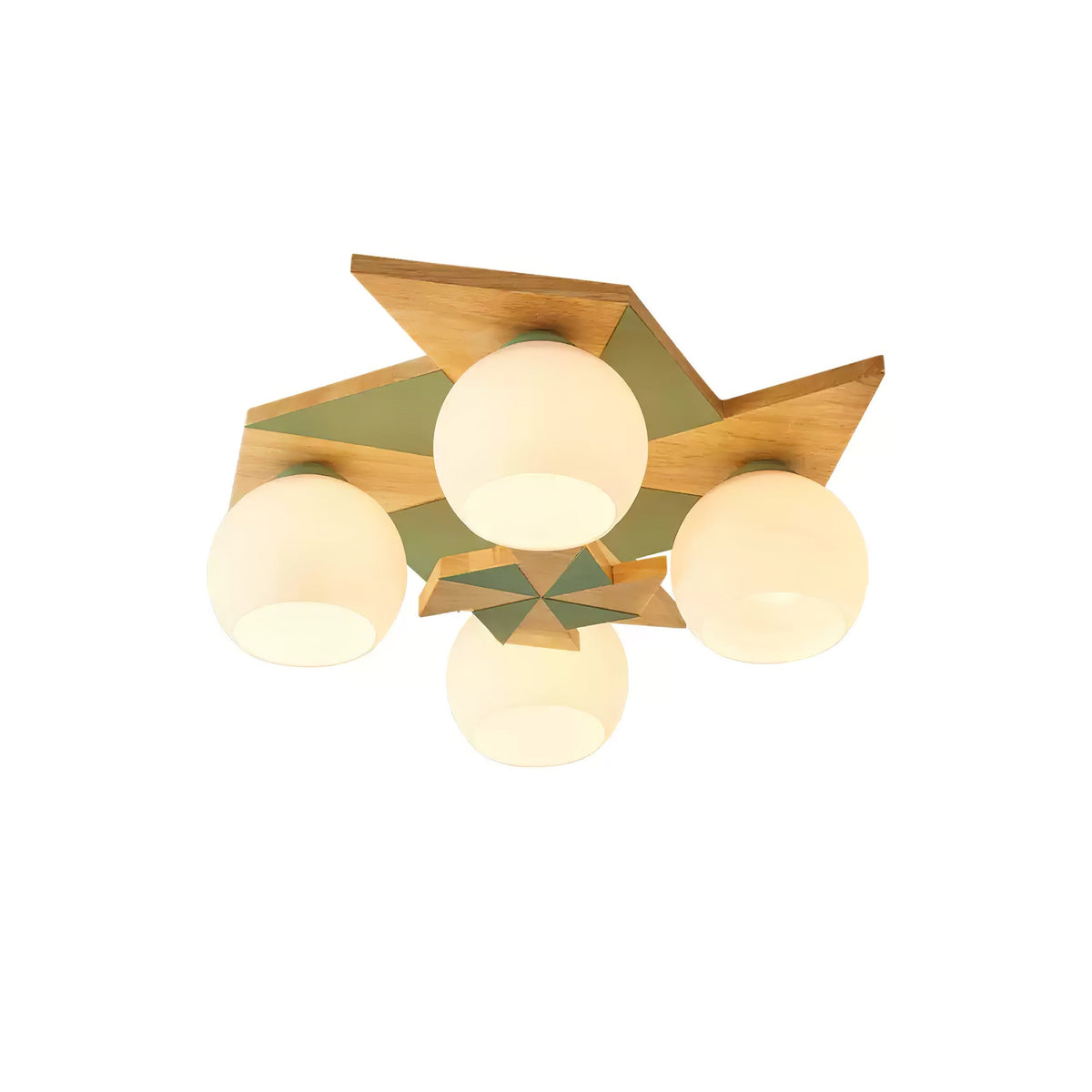 Ewooda plafondlamp met houten behuizing